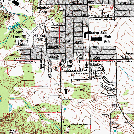 Topographic Map of Marion Heights Shopping Center, IA
