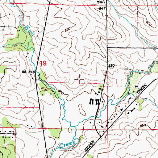 Topographic Map of Hunters Ridge Golf Course, IA