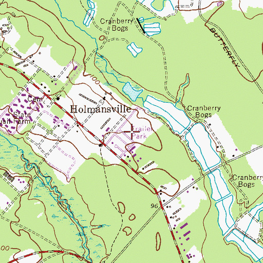 Topographic Map of Southwind Mobile Home Park, NJ