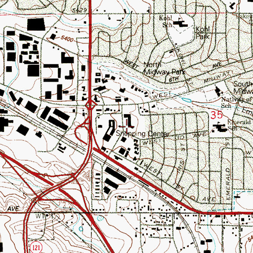 Topographic Map of Broomfield, CO