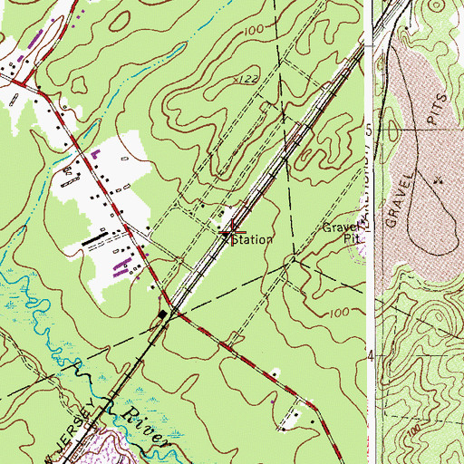 Topographic Map of South Lakewood Station, NJ