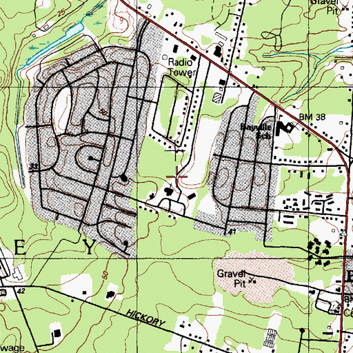 Topographic Map of Saint Barnabas Catholic Church, NJ