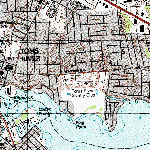 Topographic Map of Christ Episcopal Church, NJ