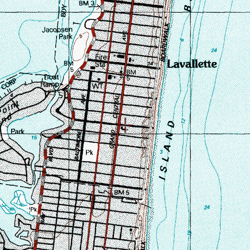 Topographic Map of Faith Lutheran Church, NJ