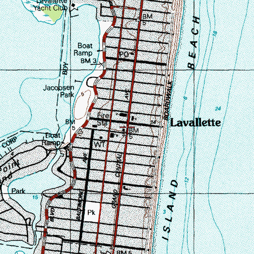 Topographic Map of Saint Bonaventure Church, NJ