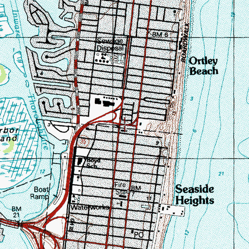 Topographic Map of Grace Evangelical Church, NJ