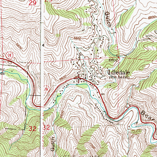 Topographic Map of Idledale, CO