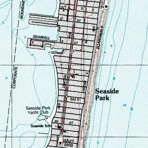 Topographic Map of Saint Catharine's Church, NJ