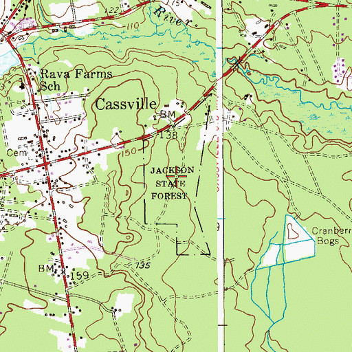 Topographic Map of Gil Putnam Memorial Park, NJ