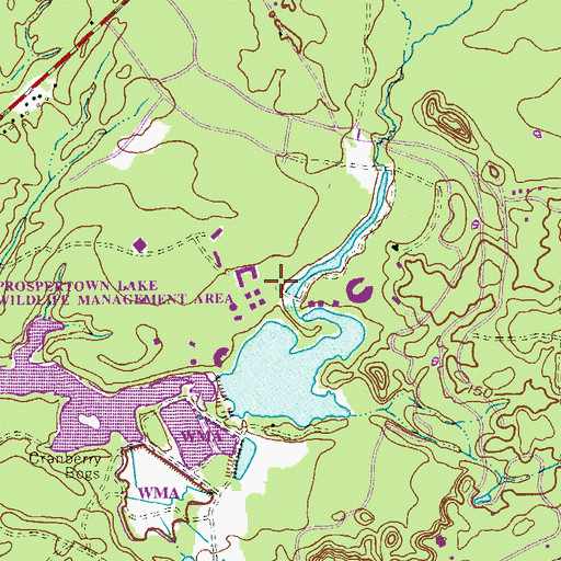 Topographic Map of Six Flags Great Adventure Park, NJ