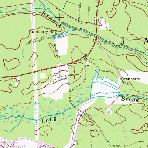 Topographic Map of Patriots County Park, NJ