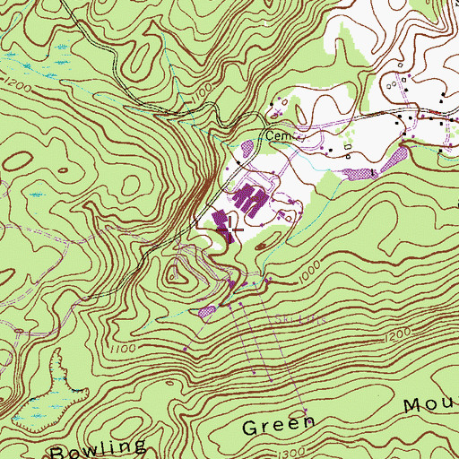 Topographic Map of Jefferson Township Middle School, NJ