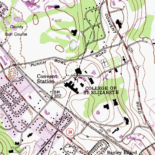 Topographic Map of Shakespeare Garden, NJ