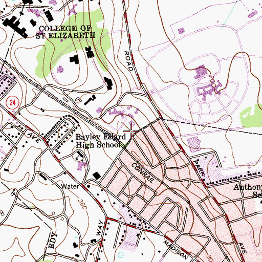 Topographic Map of McManus Field, NJ