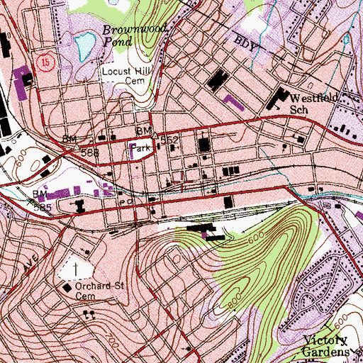 Topographic Map of Dover Spanish Seventh Day Adventist Church, NJ