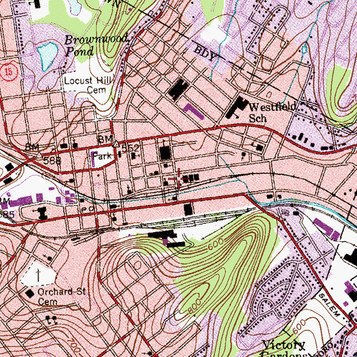 Topographic Map of First Pentecostal Church of Dover, NJ