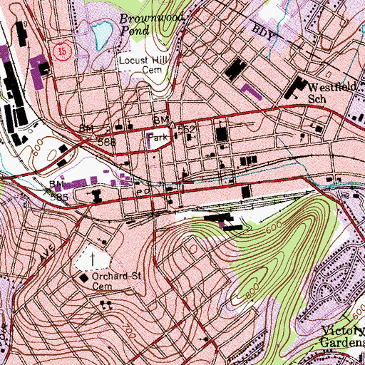 Topographic Map of First United Methodist Church, NJ