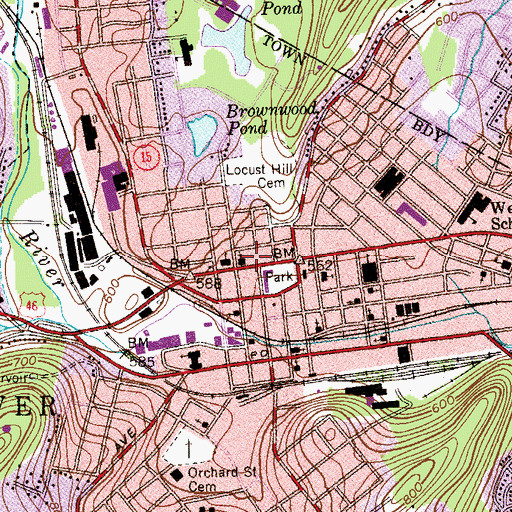 Topographic Map of Grace United Methodist Church, NJ