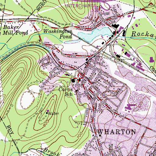 Topographic Map of Church of Christ, NJ