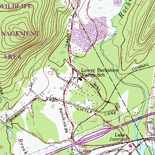 Topographic Map of Lower Berkshire Methodist Church, NJ