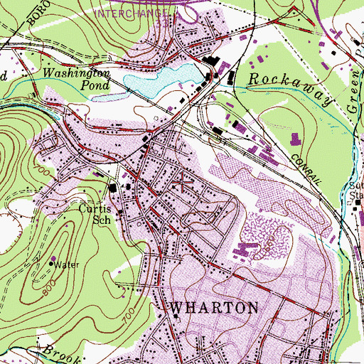 Topographic Map of Saint John's United Methodist Church, NJ