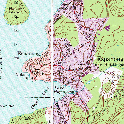 Topographic Map of Star of the Sea Church (historical), NJ