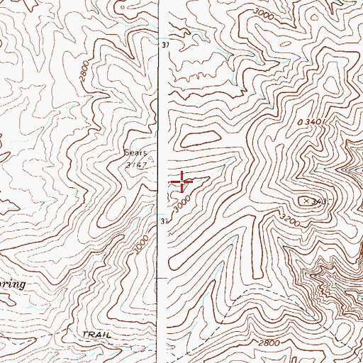 Topographic Map of Copper Tank, AZ