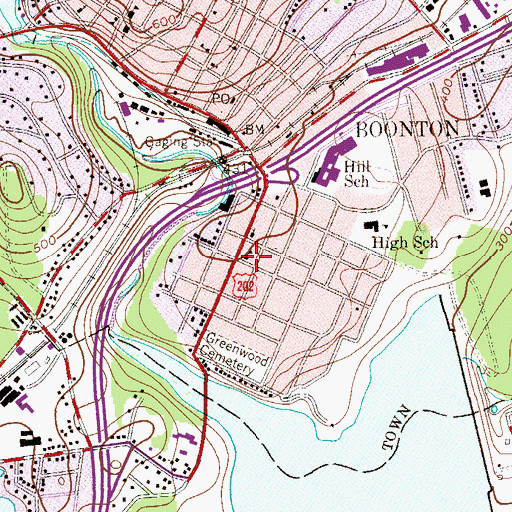 Topographic Map of Jam E-Masjid Islamic Center, NJ