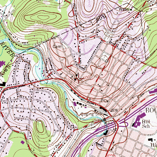 Topographic Map of Our Lady of Mount Carmel Church, NJ