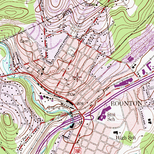 Topographic Map of Saint John's Episcopal Church, NJ