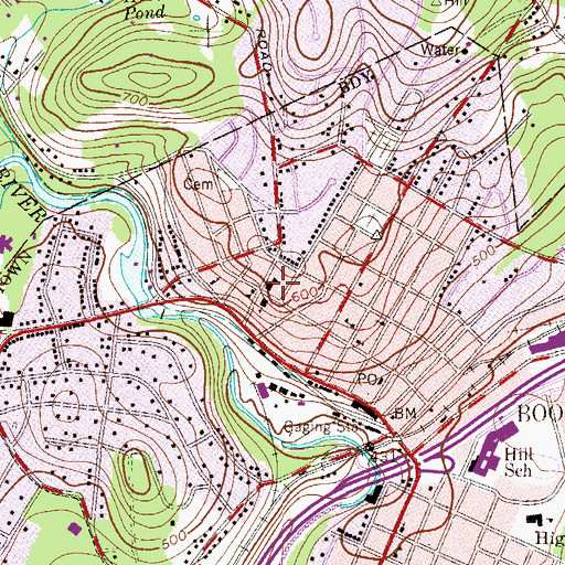 Topographic Map of Our Lady of Mount Carmel School, NJ