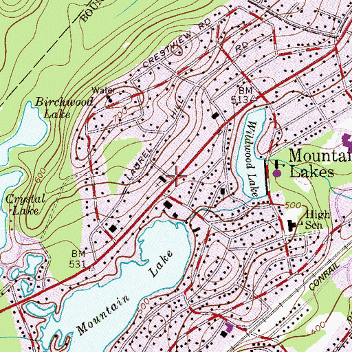 Topographic Map of Saint Peters Episcopal Church, NJ