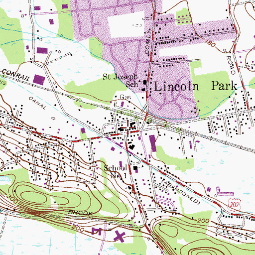 Topographic Map of Saint Andrews Episcopal Church, NJ