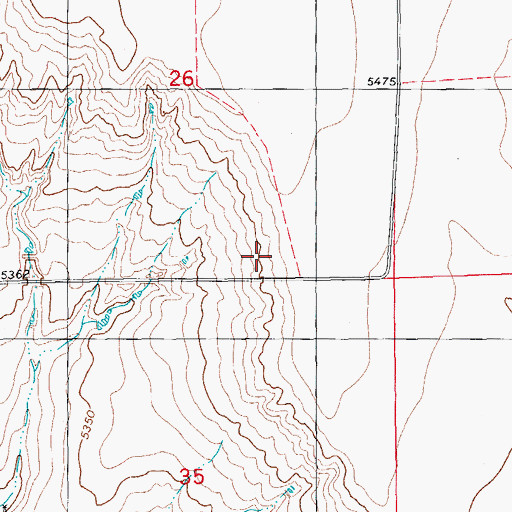 Topographic Map of Parker Cemetery, CO