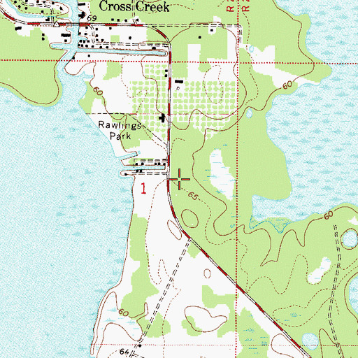 Topographic Map of Alachua County Fire Rescue Station 31, FL