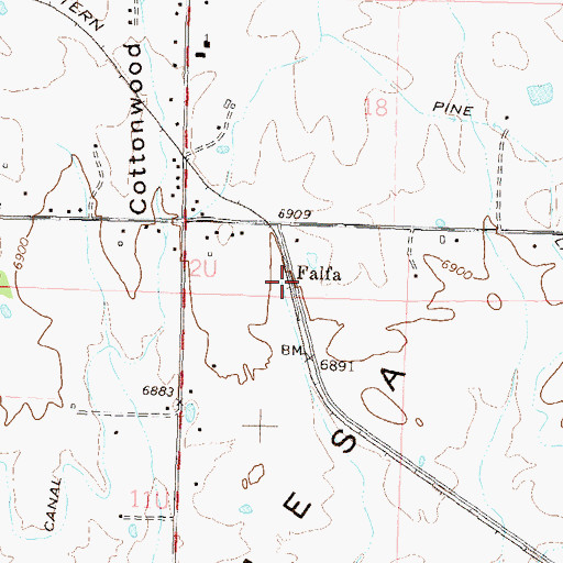 Topographic Map of Falfa, CO