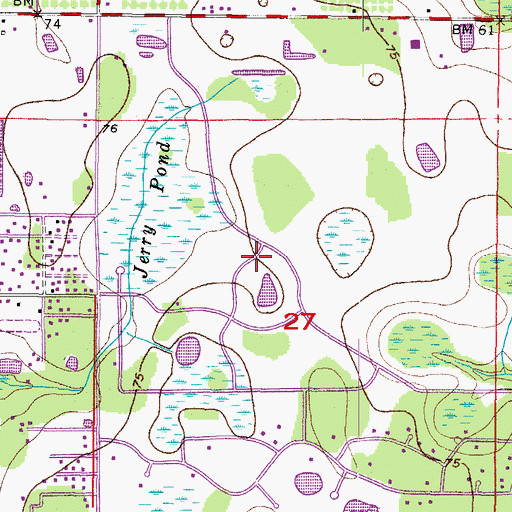 Topographic Map of Rodgers Middle School, FL
