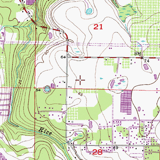 Topographic Map of Riverview High School, FL