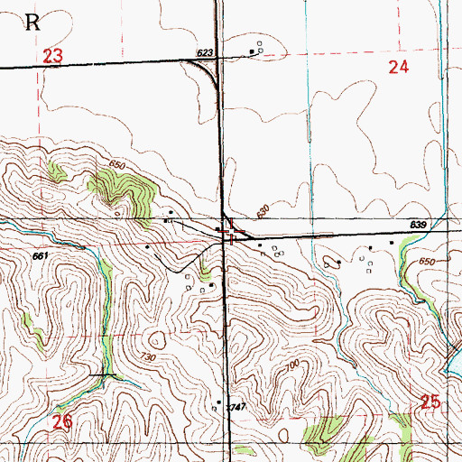 Topographic Map of Buffalo Bill Cody Homestead, IA