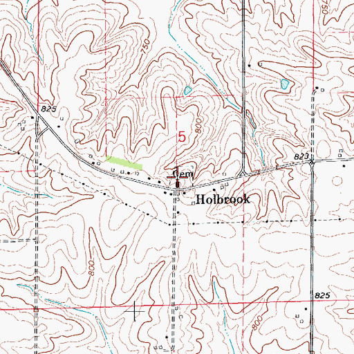 Topographic Map of Saint Michaels Catholic Cemetery, IA