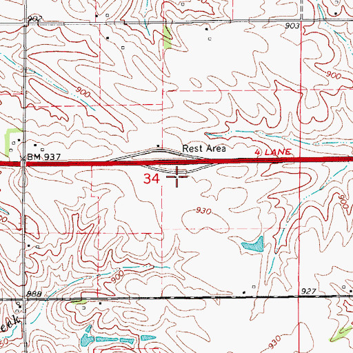 Topographic Map of Historic Amana Colonies State Historical Marker, IA