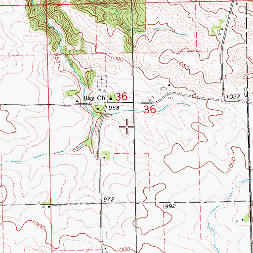 Topographic Map of Sands Farm Cemetery, IA