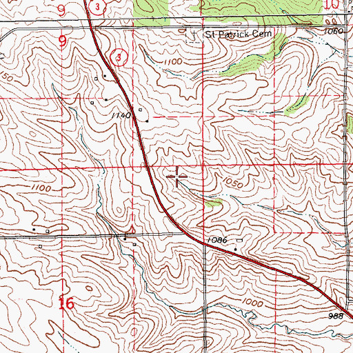 Topographic Map of Colesburg Roadside Park, IA