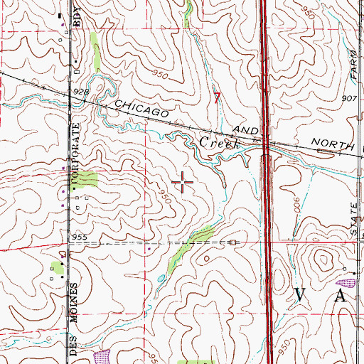 Topographic Map of Westridge Elementary School, IA