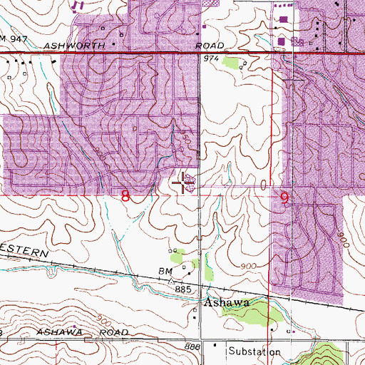 Topographic Map of Western Hills Elementary School, IA