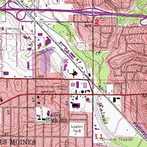 Topographic Map of Alternative High School, IA