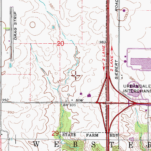 Topographic Map of Urbandale Fire Department - Station 42, IA