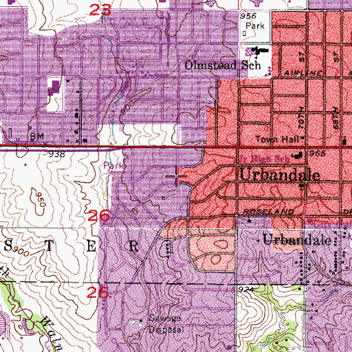 Topographic Map of Karen Acres Nursing Home, IA