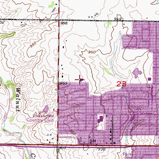 Topographic Map of Gloria Dei Lutheran Church, IA