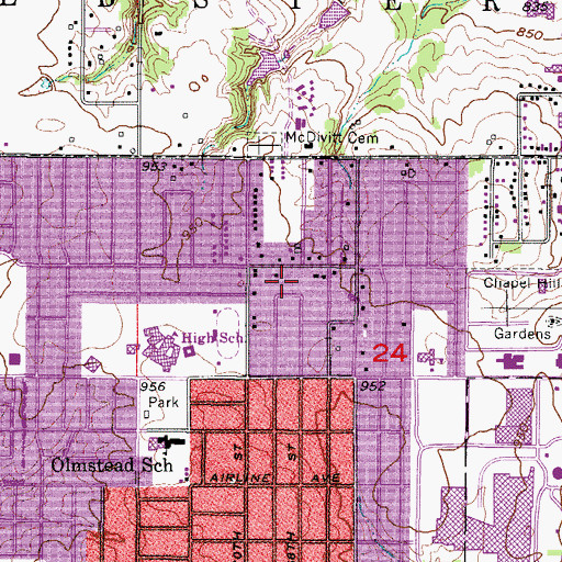 Topographic Map of New Hope Assembly of God Church, IA